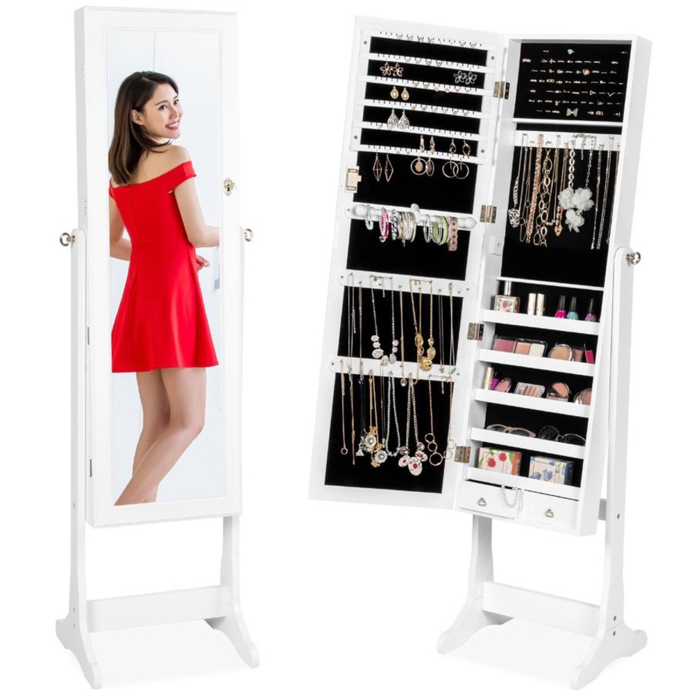 Mirrored jewelry cabinet